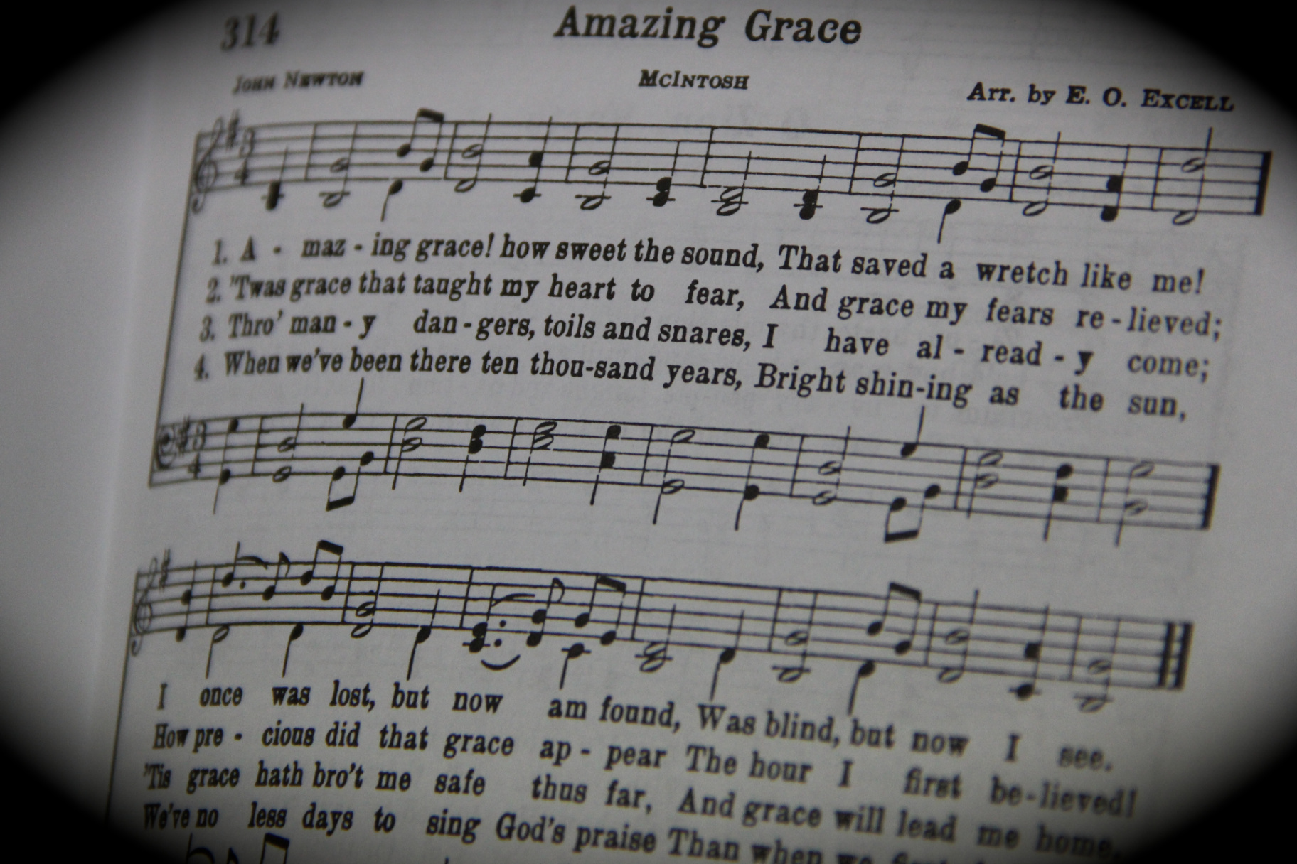 Open hymnal